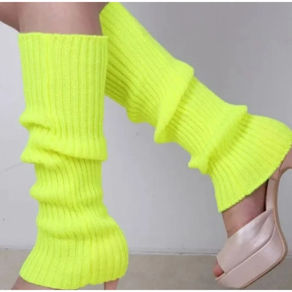 Leg Warmers In Neon Yellow